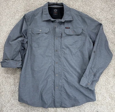 Wrangler ATG Shirt Mens XL Gray Roll Tab Sleeve Vented Lightweight All-Terrain - Image 1 of 4