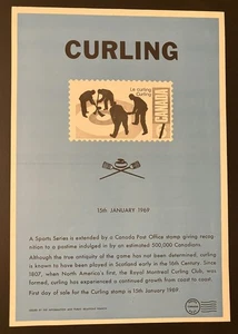 Canada post office poster new issue poster 1969 Curling [ 784 - Picture 1 of 1