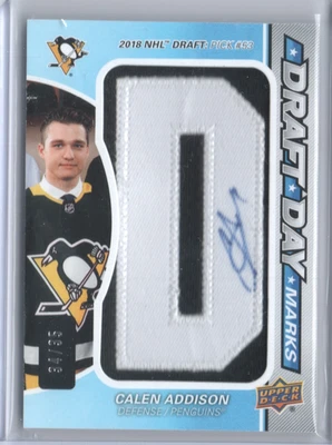 2021-22 Upper Deck SP Game Used Draft Day Marks Calen Addison /35 DDM-CA - Image 1 of 2
