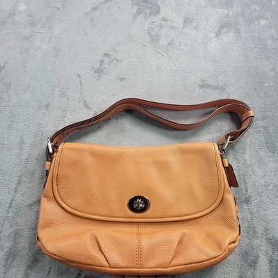 Bolso Bandolera Coach Mujer Cuero Tostado Medio F15170 Turnlock Foto 1 de 4