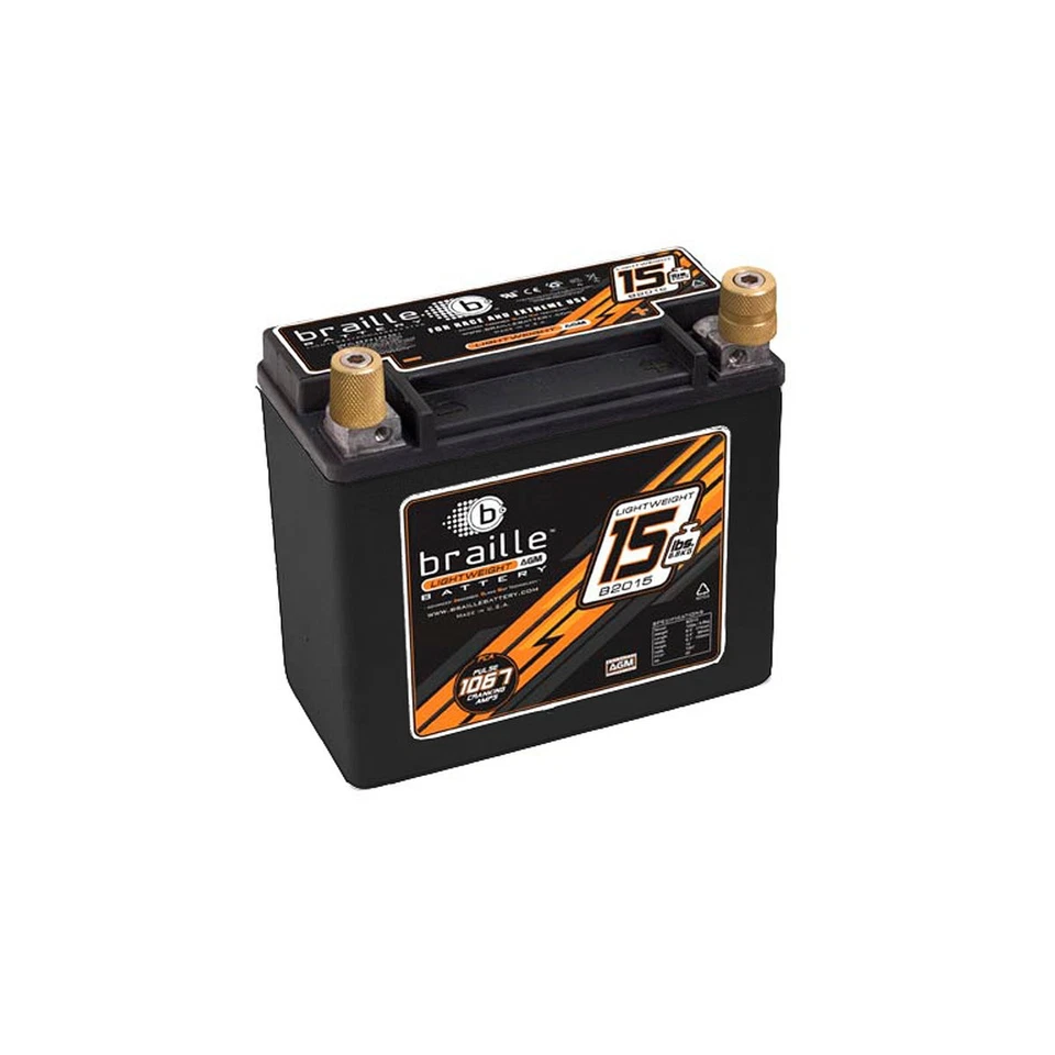 Braille AGM 12 V 425 Cranking Amps No-weight Battery P/n B2015