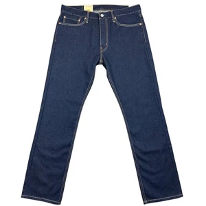 Levis 513 Jeans Mens 34x30 Blue Slim Straight Denim Dark Wash Stretch Flex NEW - Picture 1 of 7