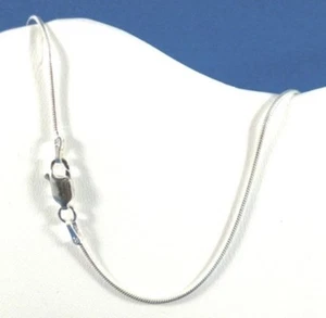 925 Italy Sterling Silver 24" Snake Chain 1mm 025 gauge - Picture 1 of 2
