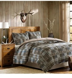 Woolrich White River Down Alt Comforter Set Full/Queen Multicolor 2 shams - Picture 1 of 6