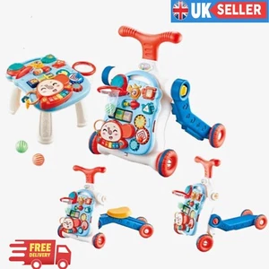 Baby Walker 5 in 1, Sit to Stand, Activity Centre Learning to Walk, Push Walkers - Picture 1 of 5