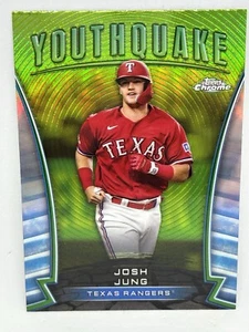 2024 Topps Chrome Baseball JOSH JUNG YOUTHQUAKE Refractor SP 🔥Rangers - Picture 1 of 2