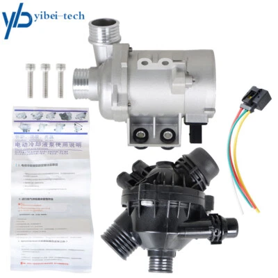 Water Pump W/ Thermostat & Bolt 11517586925 For BMW 128i 325i 328i 528i 530i X3 - Image 1 of 4