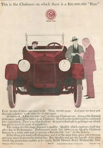 Antike Druckanzeige von 1916 This is the Chalmers, auf der 56.000.000 $ "Run" steht - Bild 1 von 4
