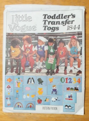 Little Vouge 80's Pattern Toddler/Baby Size 1 Jumper Bloomers Shirt Appliques - Image 1 of 4