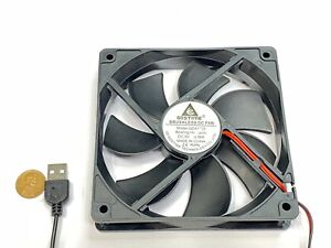 USB GDSTIME 5V 2Pin 12cm 120mm x 25mm GDA 1225 Axial Exhaust Cooling Fan G16