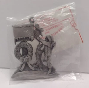 NEW Creative Casting & Engraving Pewter Christmas Ornament, Boy/Dog/Mailbox - Picture 1 of 2