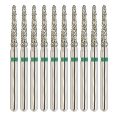 Dental Diamond Burs FG 856/014C Round End Taper Coarse Grit Green Friction Grip - Image 1 of 4