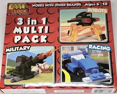 Best Lock Bloques de Construcción 3 en 1 Multi Pack Robots Militar Carreras 72 Piezas Foto 1 de 4