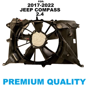 Radiator Cooling Fan Module FOR 2017 2018 2019 2020 2021 2022 JEEP COMPASS 2.4L - Picture 1 of 4