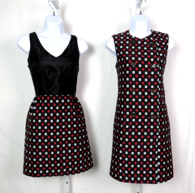 VTG 1960s MOD JANE JUSTIN FOR DON SOPHISTICATES JACQUARD DRESS SUIT SIZE 7 - Image 1 of 4