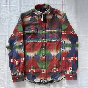 Polo Ralph Lauren Southwestern Blanket Aztec Indian Pattern Button Shirt NWT L - Picture 1 of 9