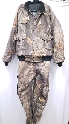 Vintage 90s World Famous Sports Realtree Camo Jacket (L) & Bib (XL) Set - Image 1 of 4