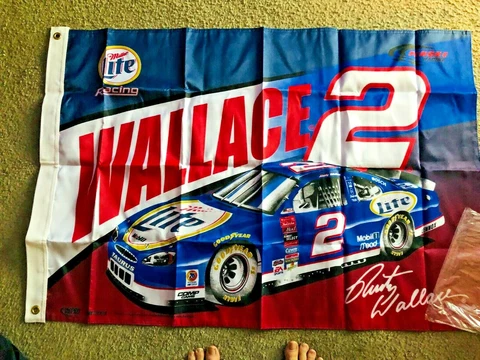Rusty Wallace NASCAR vintage Miller lite flag Cover