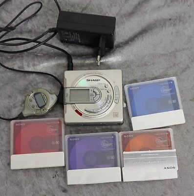 Sharp MD-MS701H Mini Disc Walkman inkl. Disketten mit Netzteil  - Bild 1 von 2