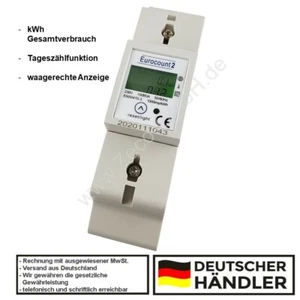 LCD Wechselstromzähler Stromzähler nicht geeicht für DIN Hutschiene 80A 230V - Picture 1 of 6