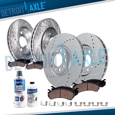 AWD Front Rear Drilled Brake Rotors Ceramic Brake Pads for Buick Regal Sportback - Imagem 1 de 4