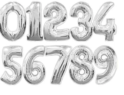 PALLONCINI MYLAR NUMERI DA 36 CM VARI COLORI - Immagine 1 di 4