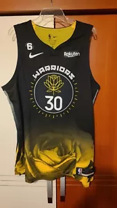 Maglietta autentica Nike Steph Curry 2022-23 Golden State Warriors City Ed taglia 52+2 - Foto 1 di 12
