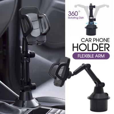 360° Cradle Desktop GPS Mobile Phone Universal Car Cup Mount Stand Phone Holder - Image 1 of 4