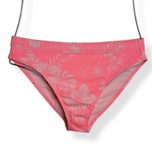 Xhilaration high leg high waist Hot Pink Floral Bikini Bottom Medium - Picture 1 of 4