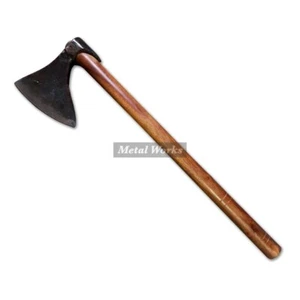 19 Zoll voll handgefertigte Wikingeraxt aus hohem Kohlenstoffstahl | Funktionsaxt mit Griff - Bild 1 von 4