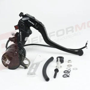 Brembo RCS 19 CorsaCorta RR Radial Brake Master Cylinder+Smoked Reservoir Kit - Picture 1 of 5