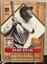 Babe Ruth Post Cereal 2001 Collector Series #1/8 Topps 50yrs EX-MT