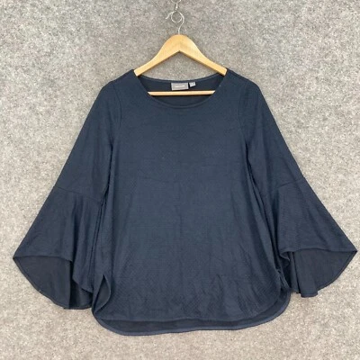 Sussan Womens Top Size S Small Blue Long Sleeve Round Neck Oversized 29212 - image 1 of 4