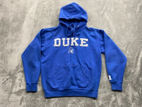 Duke Blue Devils Sweatshirt Men's Small Blue VTG Hoodie Stitched Logo OVB NCAA Cover