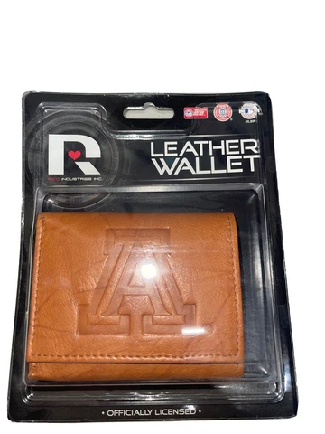 Arizona Wildcats Embossed Brown Leather Trifold Wallet-FREE SHIPPING! Cover