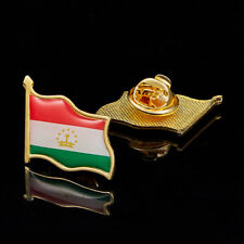 Tajikistan Colorful Waving Metal Lapel Pins National Flag Badge Brooch