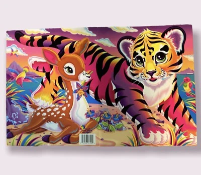 Carpeta de bolsillo rara Lisa Frank bosque con cachorro de leopardo y cervatillo de ciervo Foto 1 de 4