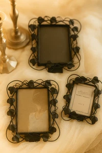 🍃Dennis East Vintage Metal Vine Leaf Frames Set 🌿 3‑Piece Rustic Cottage Décor - Picture 1 of 1