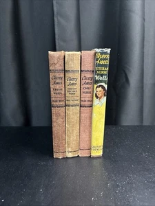 Vintage Lot of 4 CHERRY AMES Nurse Books Hardcover By Helen Wells 1940s - Picture 1 of 12