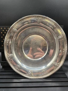 "Cuenco para servir vintage Wallace Sterling 10 1/4"" punta rosa 5977- 236 g" - Imagen 1 de 18