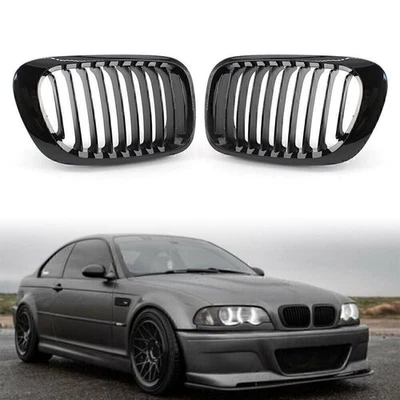 Front Kidney Bumper Grille For BMW 3 Series E46 Coupe/Cabrio 2000-2003 M3 Coupe - Image 1 of 4