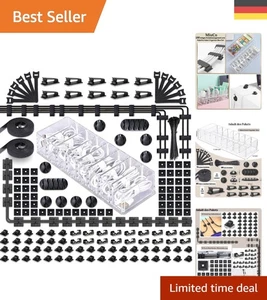 Hochwertiges Kabelmanagement Set mit selbstklebenden Kabelhaltern und Clips - Bild 1 von 8