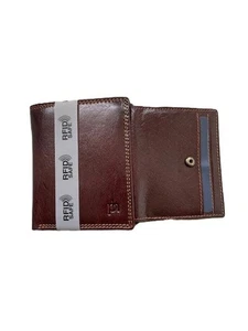 Prime Hide RFID SAFE Leather Wallet With Zipped Coin/ Credit card Purse 4152 Bwn - Picture 1 of 2
