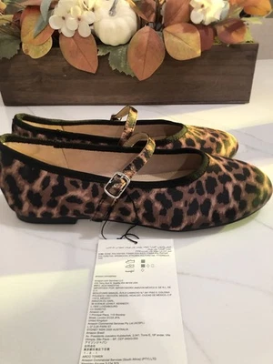 Zapatos planos para mujer The Drop Katy/leopardo satinado (talla 7,5) Foto 1 de 4