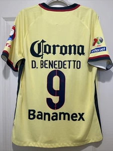 Dario Benedetto #9 Mens LARGE Nike Club América Home Jersey Champions League - Picture 1 of 20
