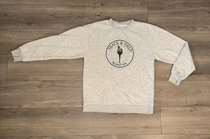 Vintage Prospect Park Track & Field Crewneck Sweater Mens L Large Gray - Picture 1 of 16