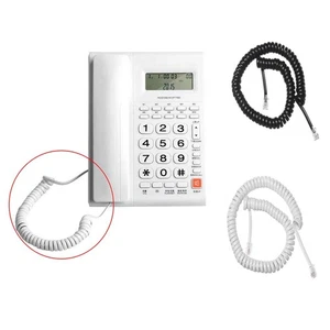 Copper Cable Spiral Phone Curve Telephone Cord Handset Line Connector Wire - Photo 1/14
