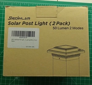 SIEDiNLAR Solar Post Lights Outdoor 2 Pack. White Warm And Cool Lights  - Picture 1 of 13