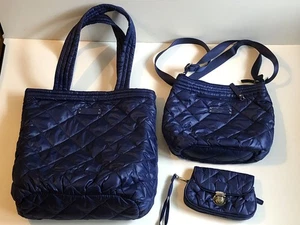 Vera Bradley set 3 pezzi nylon blu - Foto 1 di 5