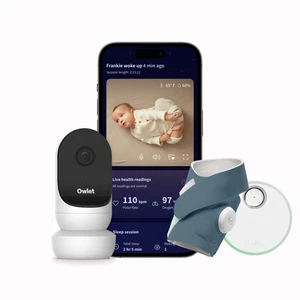 Owlet Dream Duo 2 Smart Baby Monitor Dream Sock & Cam 2 Bedtime Blue Damaged Box - Picture 1 of 6